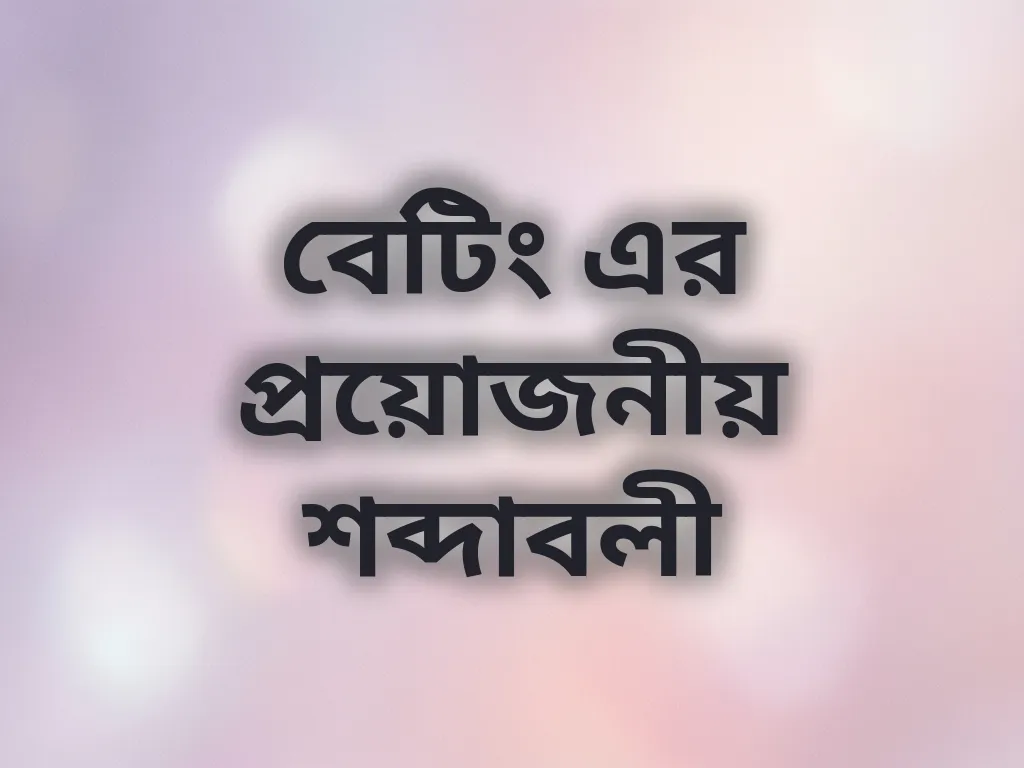 বেটিং শব্দাবলী